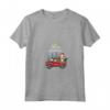 Portoghese Podengo Pequeno Natale Cane Camion Plaid Divertente Maglietta con Collo a V - Regalo per Amanti dei Cani - Felice Natale con il mio Podengo Pequeno