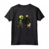 Divertente Podengo Pequeno Alien Walking UFO Pet Dog Maglietta - Regalo Unico per Amanti dei Cani e degli Alieni