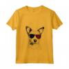 Donna Portoghese Podengo Pequeno Dog 4 luglio America USA Bandiera Maglietta con Collo a V - Regalo per Proprietari di Podengo Pequeno - Design con Bandiera USA