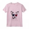 Donna Portoghese Podengo Pequeno Dog 4 luglio America USA Bandiera Maglietta con Collo a V - Regalo per Proprietari di Podengo Pequeno - Design con Bandiera USA