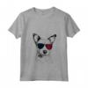 Donna Portoghese Podengo Pequeno Dog 4 luglio America USA Bandiera Maglietta con Collo a V - Regalo per Proprietari di Podengo Pequeno - Design con Bandiera USA