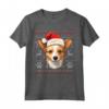 Portoghese Podengo Pequeno Santa Cappello Natale Divertente Cane Mamma Maglietta - Regalo Ideale per Amanti dei Cani Podengo Pequeno
