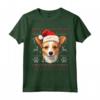 Portoghese Podengo Pequeno Santa Cappello Natale Divertente Cane Mamma Maglietta - Regalo Ideale per Amanti dei Cani Podengo Pequeno