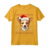 Portoghese Podengo Pequeno Santa Cappello Natale Divertente Cane Mamma Maglietta - Regalo Ideale per Amanti dei Cani Podengo Pequeno