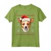 Portoghese Podengo Pequeno Santa Cappello Natale Divertente Cane Mamma Maglietta - Regalo Ideale per Amanti dei Cani Podengo Pequeno