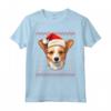 Portoghese Podengo Pequeno Santa Cappello Natale Divertente Cane Mamma Maglietta - Regalo Ideale per Amanti dei Cani Podengo Pequeno