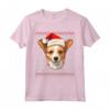 Portoghese Podengo Pequeno Santa Cappello Natale Divertente Cane Mamma Maglietta - Regalo Ideale per Amanti dei Cani Podengo Pequeno