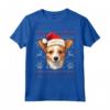 Portoghese Podengo Pequeno Santa Cappello Natale Divertente Cane Mamma Maglietta - Regalo Ideale per Amanti dei Cani Podengo Pequeno