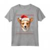 Portoghese Podengo Pequeno Santa Cappello Natale Divertente Cane Mamma Maglietta - Regalo Ideale per Amanti dei Cani Podengo Pequeno