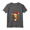 Portoghese Podengo Pequeno Santa Cappello Natale Divertente Cane Mamma Maglietta con Collo a V - Regalo per Amanti dei Cani - Ideale per Natale, Ringraziamento o Compleanni