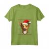 Portoghese Podengo Pequeno Santa Cappello Natale Divertente Cane Mamma Maglietta con Collo a V - Regalo per Amanti dei Cani - Ideale per Natale, Ringraziamento o Compleanni