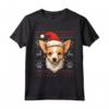 Portoghese Podengo Pequeno Santa Cappello Natale Divertente Cane Mamma Maglietta - Regalo Unico per Amanti Cani - Ideale per Natale, Ringraziamento o Compleanni