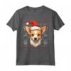 Portoghese Podengo Pequeno Santa Cappello Natale Divertente Cane Mamma Maglietta - Regalo Unico per Amanti Cani - Ideale per Natale, Ringraziamento o Compleanni