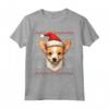 Portoghese Podengo Pequeno Santa Cappello Natale Divertente Cane Mamma Maglietta - Regalo Unico per Amanti Cani - Ideale per Natale, Ringraziamento o Compleanni