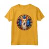Portoghese Podengo Pequeno Dog Stained Glass Leadlight Maglietta - Devotion to Man's Best Friend - Ideal for Dog Lovers and Art Enthusiasts