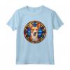 Portoghese Podengo Pequeno Dog Stained Glass Leadlight Maglietta - Devotion to Man's Best Friend - Ideal for Dog Lovers and Art Enthusiasts