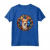 Portoghese Podengo Pequeno Dog Stained Glass Leadlight Maglietta - Devotion to Man's Best Friend - Ideal for Dog Lovers and Art Enthusiasts
