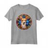 Portoghese Podengo Pequeno Dog Stained Glass Leadlight Maglietta - Devotion to Man's Best Friend - Ideal for Dog Lovers and Art Enthusiasts