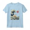 Portoghese Podengo Pequeno Giapponese Kanagawa Wave Divertente Surf Maglietta - Regalo per Proprietari di Podengo Pequeno - Ideale per Natale o San Valentino