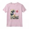 Portoghese Podengo Pequeno Giapponese Kanagawa Wave Divertente Surf Maglietta - Regalo per Proprietari di Podengo Pequeno - Ideale per Natale o San Valentino