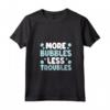 Donna More Bubbles Less Troubles - Maglietta Produzione di Sapone con Collo a V - Ideale per Relax e Benessere nella Tua Spa Domestica