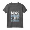 Donna More Bubbles Less Troubles - Maglietta Produzione Di Sapone con Collo a V - Ideale per Momenti di Benessere a Casa o in Spa