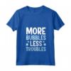 Donna More Bubbles Less Troubles - Maglietta Produzione Di Sapone con Collo a V - Ideale per Momenti di Benessere a Casa o in Spa