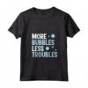 Donna More Bubbles Less Troubles - Maglietta Produzione Di Sapone con Collo a V per Amanti del Benessere e Bagnoschiuma