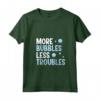Donna More Bubbles Less Troubles - Maglietta Produzione Di Sapone con Collo a V per Amanti del Benessere e Bagnoschiuma