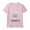 Donna More Bubbles Less Troubles - Maglietta Produzione di Sapone con Collo a V per Amanti del Benessere e del Bagnoschiuma