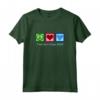 Peace Love - Punto Croce Cuore Maglietta - Regalo Ideale per Appassionati di Cucito a Punto Croce