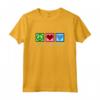 Peace Love - Punto Croce Cuore Maglietta - Regalo Ideale per Appassionati di Cucito a Punto Croce