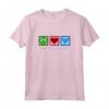 Peace Love - Punto Croce Cuore Maglietta - Regalo Ideale per Appassionati di Cucito a Punto Croce