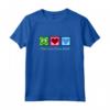 Peace Love - Punto Croce Cuore Maglietta - Regalo Ideale per Appassionati di Cucito a Punto Croce