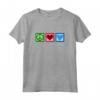 Peace Love - Punto Croce Cuore Maglietta - Regalo Ideale per Appassionati di Cucito a Punto Croce