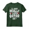I Love Qatar OK - Fantastica Bandiera del Qatar Maglietta - Ideale come Regalo per i Qataris - Acquista Online