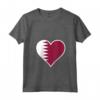 Qatar Bandiera Cuore - Maglietta Amore Qatar con Collo a V - Ideale per Regali e Vacanze in Qatar