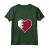 Qatar Bandiera Cuore - Maglietta Amore Qatar con Collo a V - Ideale per Regali e Vacanze in Qatar