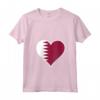 Qatar Bandiera Cuore - Maglietta Amore Qatar con Collo a V - Ideale per Regali e Vacanze in Qatar