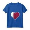 Qatar Bandiera Cuore - Maglietta Amore Qatar con Collo a V - Ideale per Regali e Vacanze in Qatar