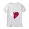 Qatar Bandiera Cuore - Maglietta Amore Qatar con Collo a V - Ideale per Regali e Vacanze in Qatar