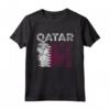 Bandiera del Qatar Distressed - Maglietta Uomo Donna Bambini - Regalo Patriotico Compleanno o Natale