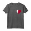 Qatar Bandiera Cuore Qatar - Maglietta Design Stato Patriottico del Qatar - Regalo di Compleanno per Mostrare Amore e Sostegno