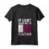 Donna Qatar Flag Souvenir - Se Perso Mandami in Qatar Maglietta con Collo a V - Ideale come Souvenir o per Rappresentare le Radici dal Qatar