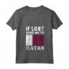 Donna Qatar Flag Souvenir - Se Perso Mandami in Qatar Maglietta con Collo a V - Ideale come Souvenir o per Rappresentare le Radici dal Qatar