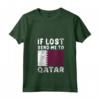 Donna Qatar Flag Souvenir - Se Perso Mandami in Qatar Maglietta con Collo a V - Ideale come Souvenir o per Rappresentare le Radici dal Qatar