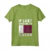 Donna Qatar Flag Souvenir - Se Perso Mandami in Qatar Maglietta con Collo a V - Ideale come Souvenir o per Rappresentare le Radici dal Qatar