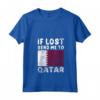 Donna Qatar Flag Souvenir - Se Perso Mandami in Qatar Maglietta con Collo a V - Ideale come Souvenir o per Rappresentare le Radici dal Qatar