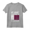 Donna Qatar Flag Souvenir - Se Perso Mandami in Qatar Maglietta con Collo a V - Ideale come Souvenir o per Rappresentare le Radici dal Qatar