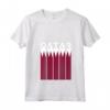 Donna Bandiera del Qatar Maglietta con Collo a V - Mostra il tuo Amore e Orgoglio per il Qatar con Stile